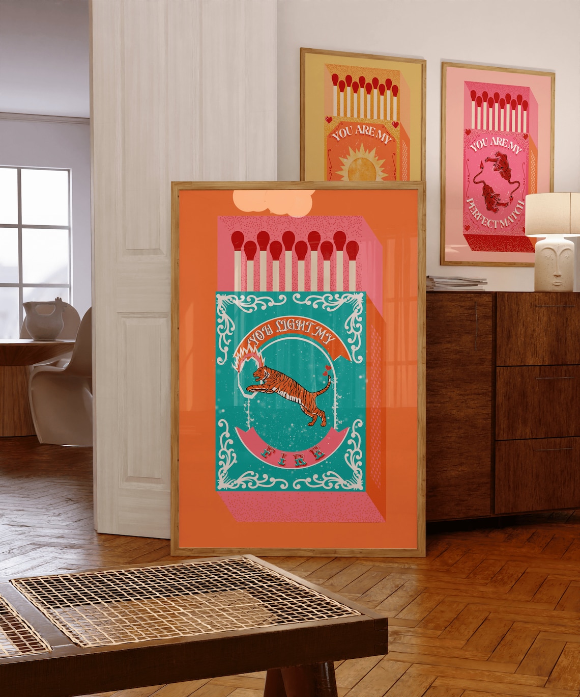 Lighting Decor Items - You Light My Fire Orange Matchbox