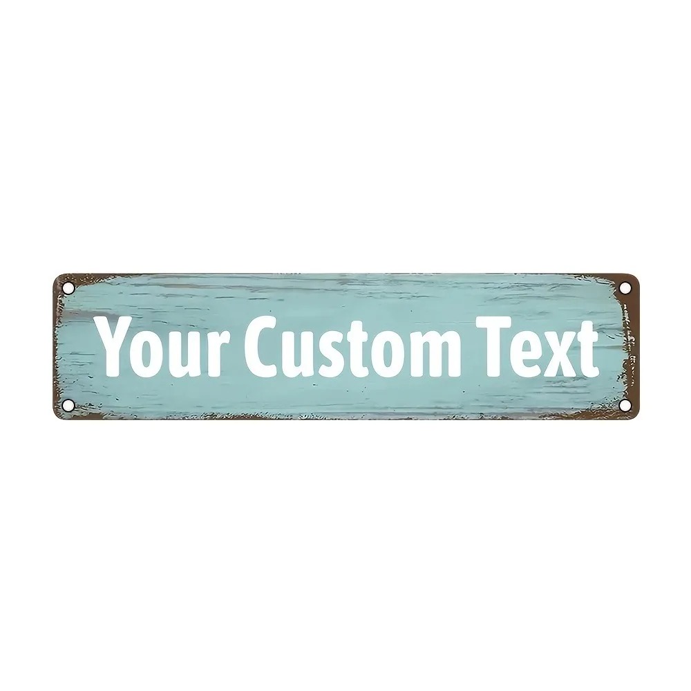 Lighting Metal Wall Decor - [2D Flat] Custom Vintage Light Blue