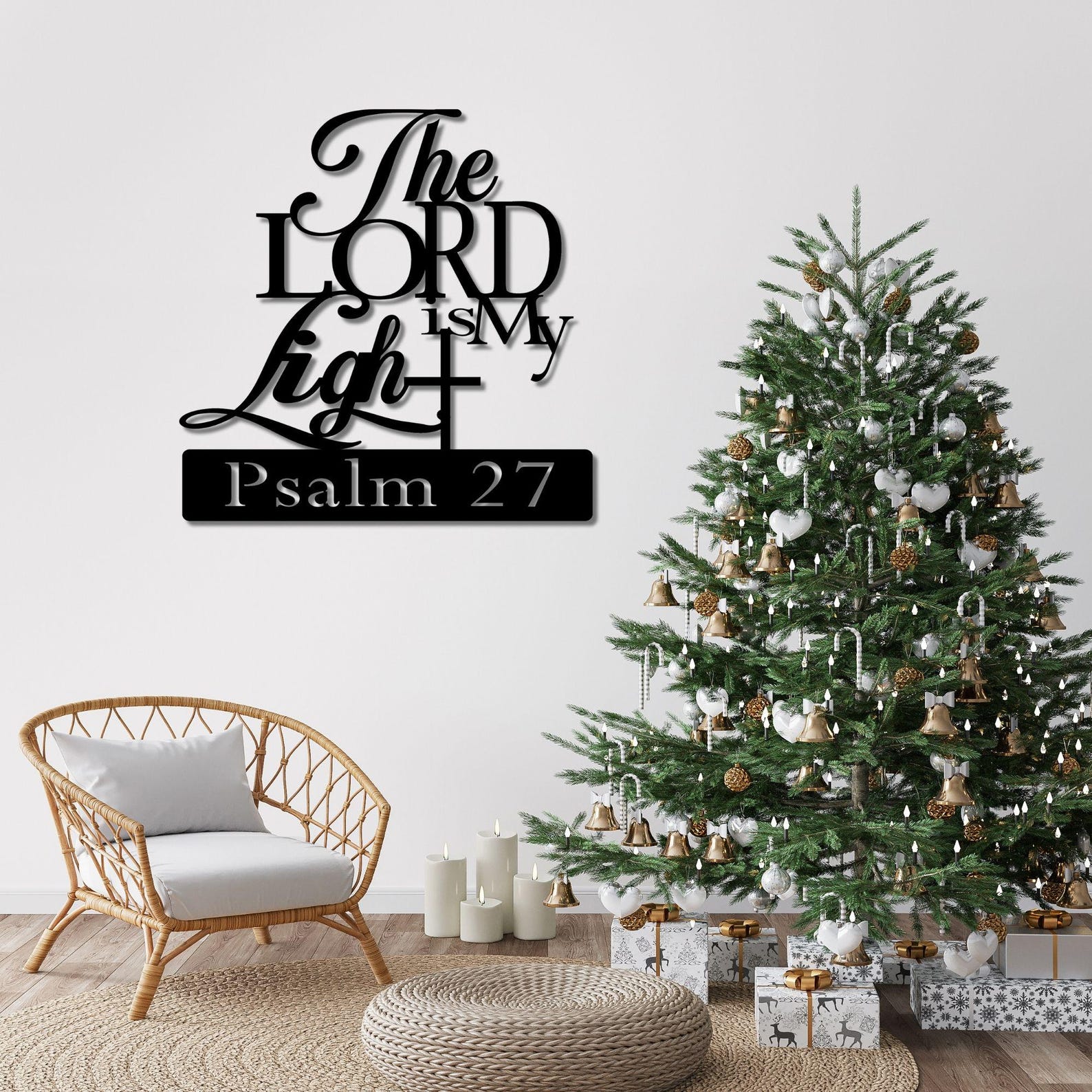 Lighting Metal Wall Decor - CIFBUY Iron Wall Art The Lord