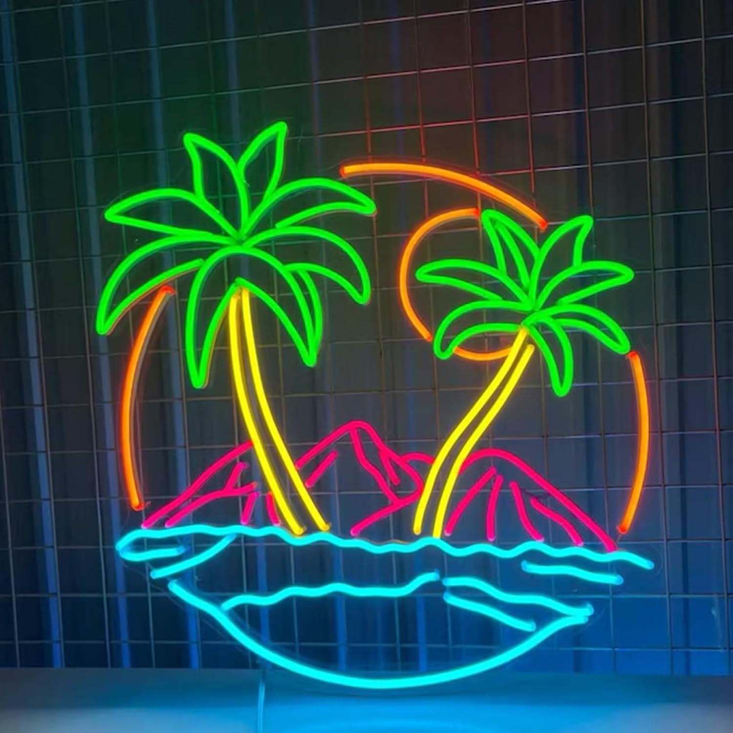 Tropical  Palm Tree LED Neon S - Lighting Decor Rentals recension och pris