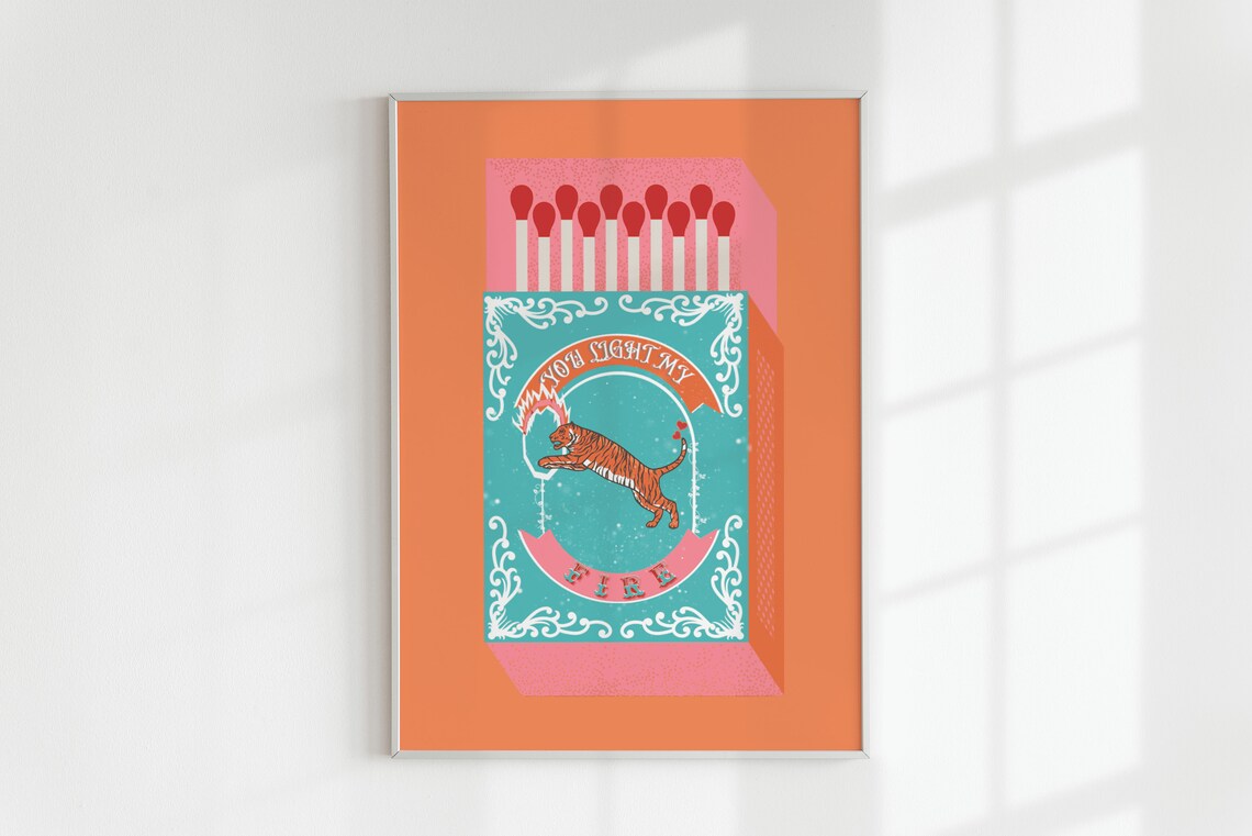 You Light My Fire Orange Match - Lighting Decor Items recension och pris