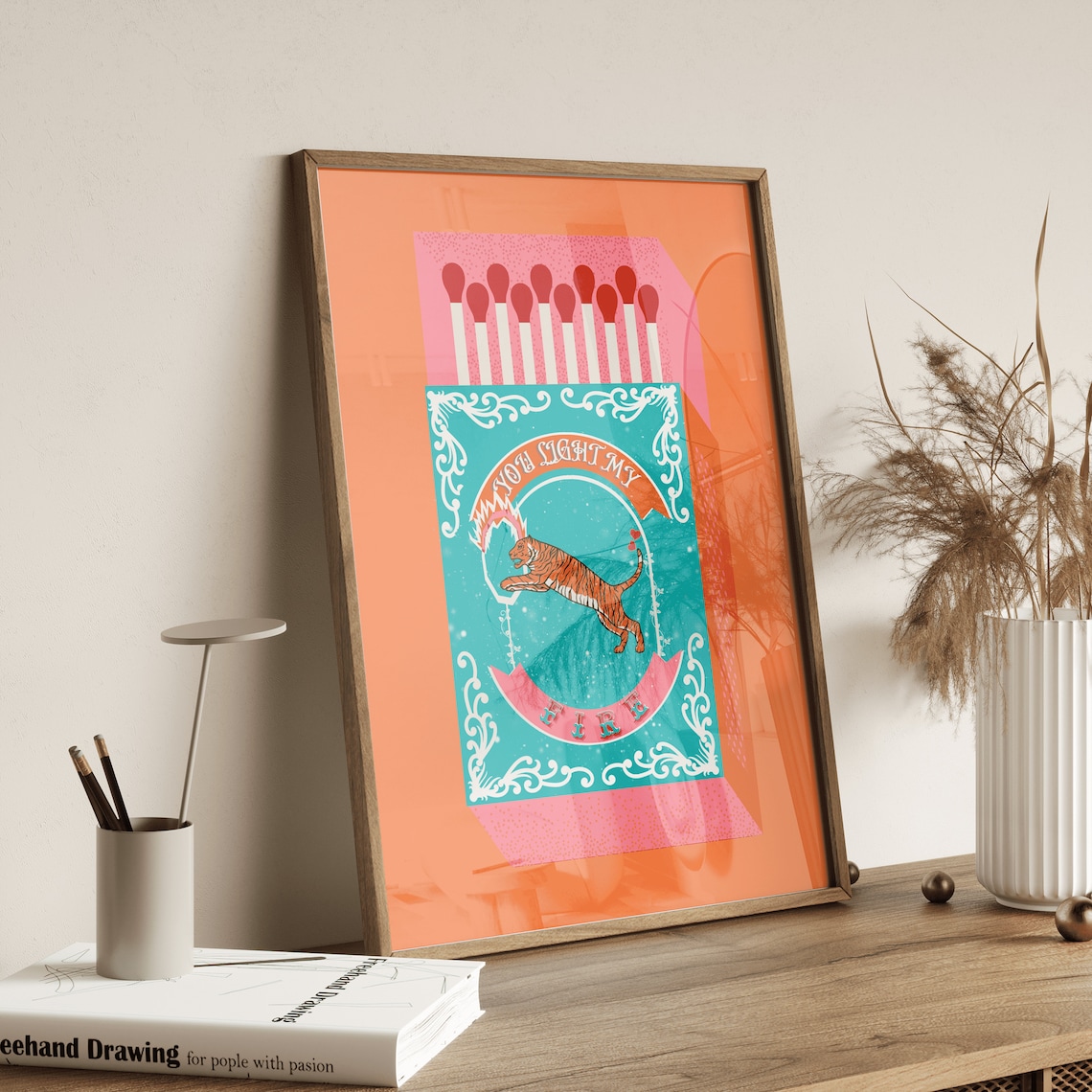 You Light My Fire Orange Match - Lighting Decor Items recension och pris