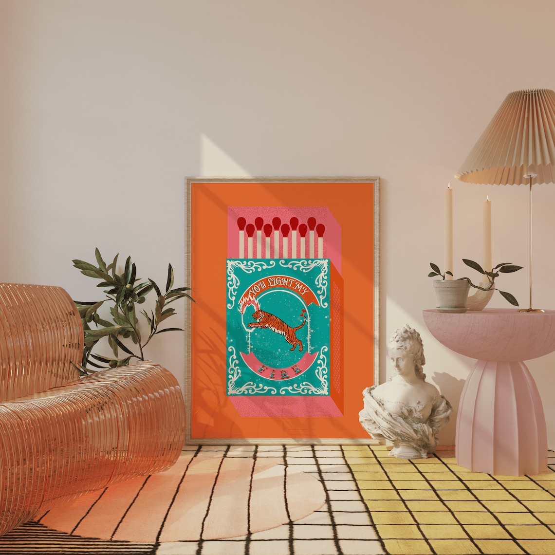 You Light My Fire Orange Match - Lighting Decor Items recension och pris
