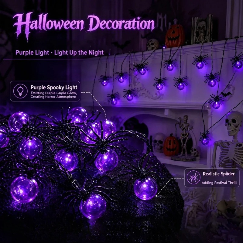 Battery Powered Spider LED Str - String Light Outdoor recension och pris