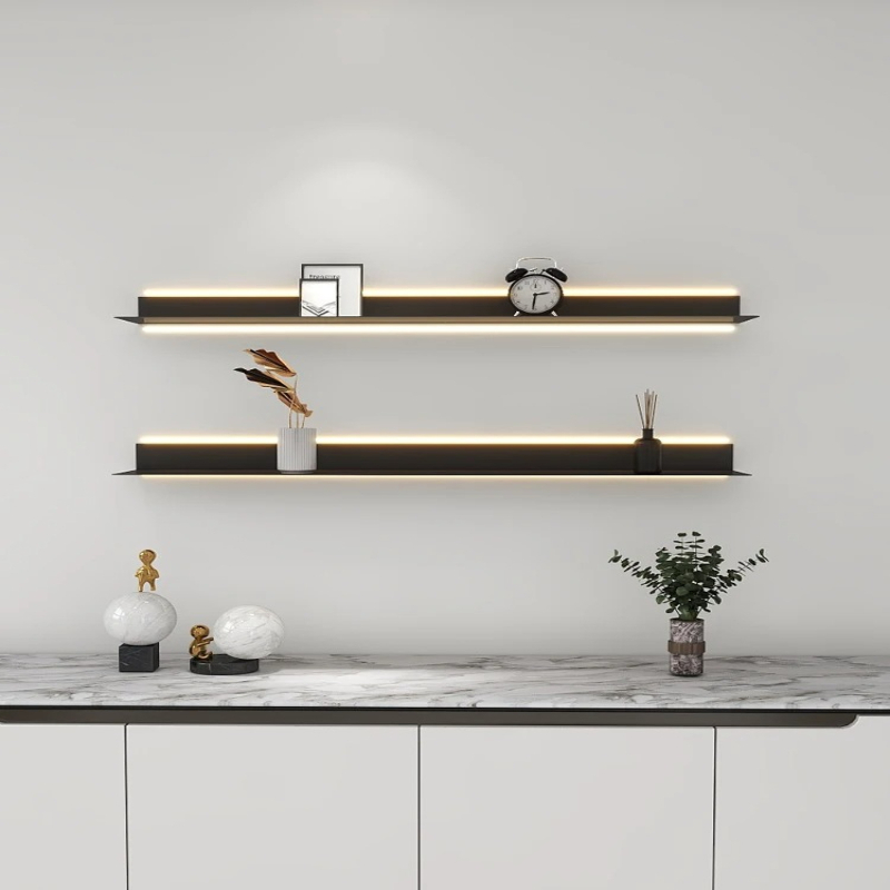 ‌LED Illuminated Metal Shelf W - Lighting Metal Wall Decor recension och pris
