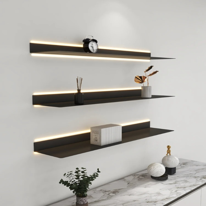 ‌LED Illuminated Metal Shelf W - Lighting Metal Wall Decor recension och pris
