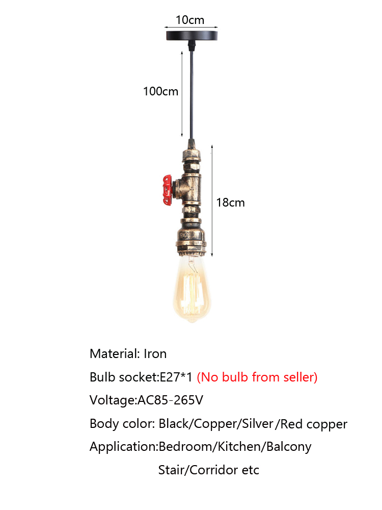 Retro Loft Industry Wind Water - Lighting Metal Wall Decor recension och pris