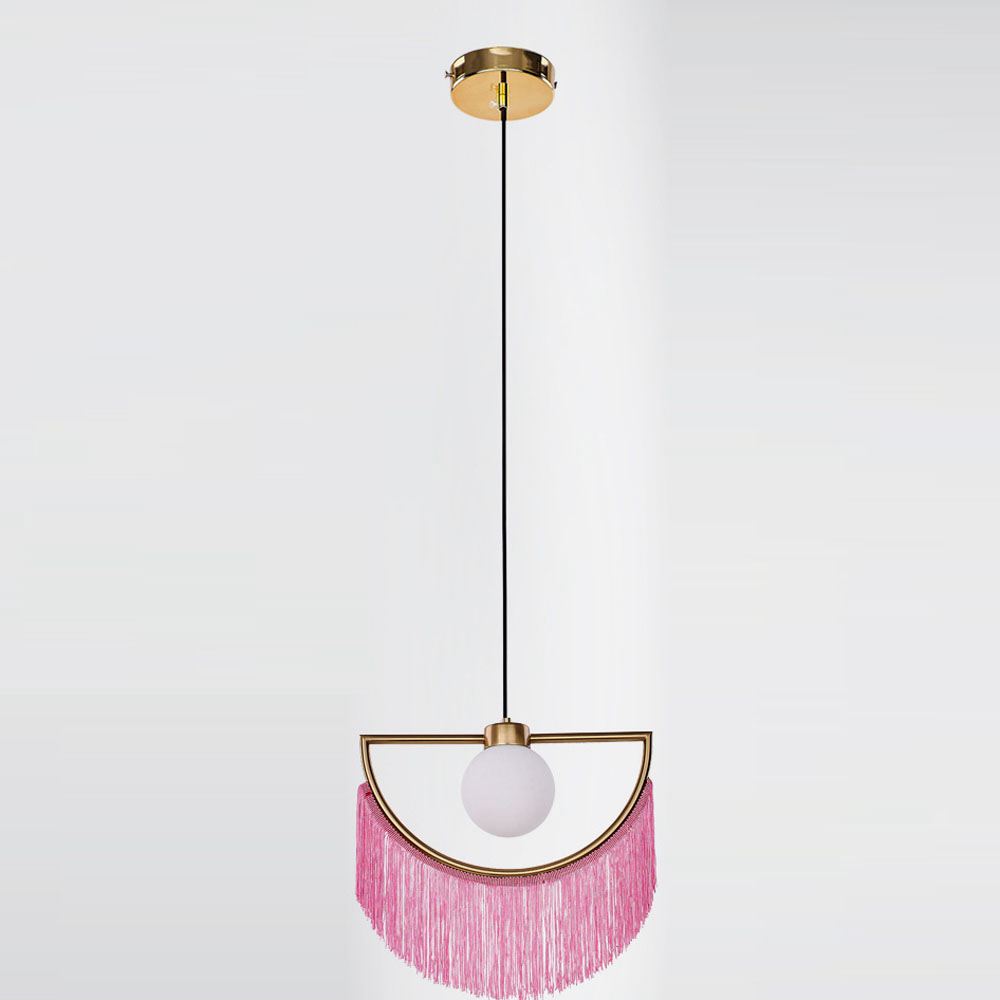Boho Tassel Pendant Light Mode - Geometric Lamp Shade recension och pris