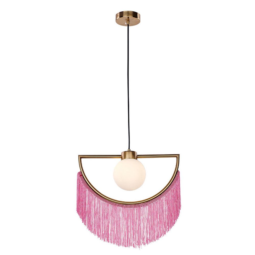 Boho Tassel Pendant Light Mode - Geometric Lamp Shade recension och pris
