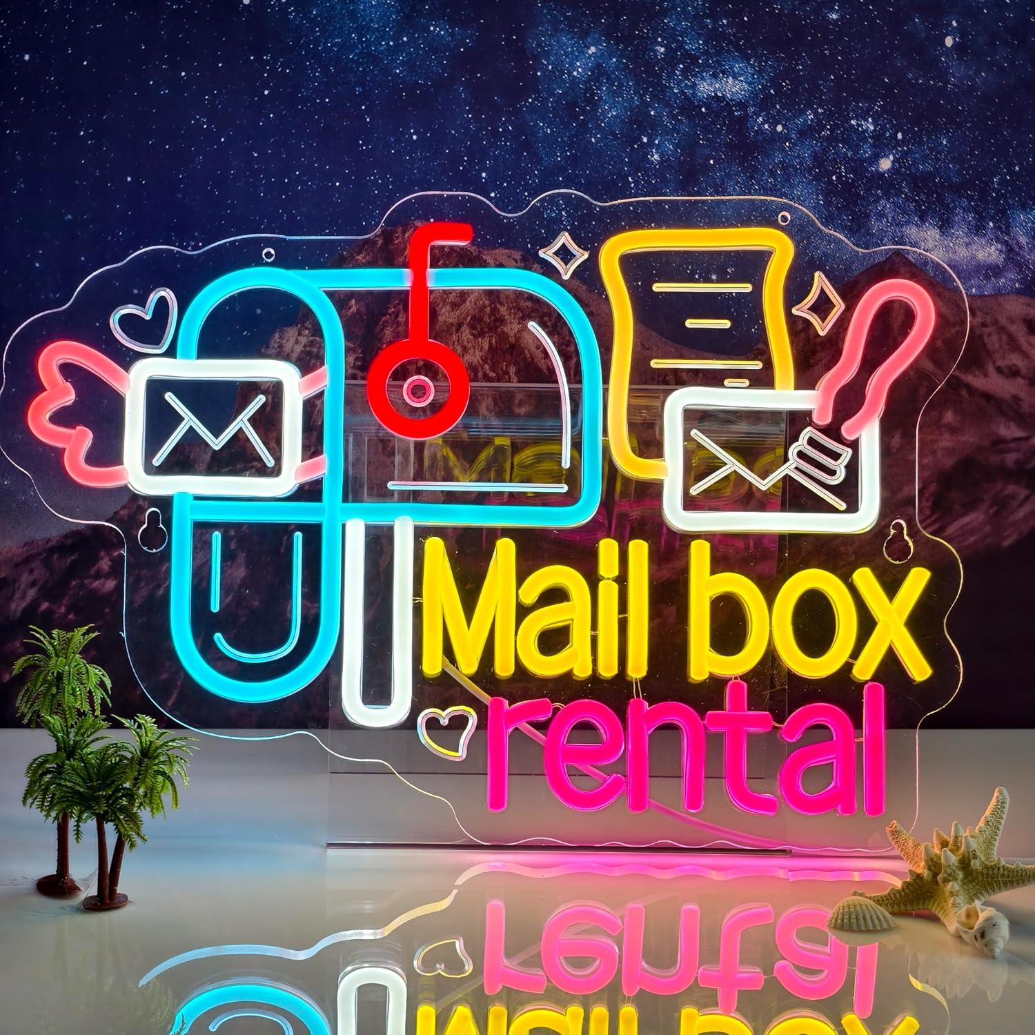 Mail Box Rental Neon Sign USB  - Lighting Decor Rentals recension och pris