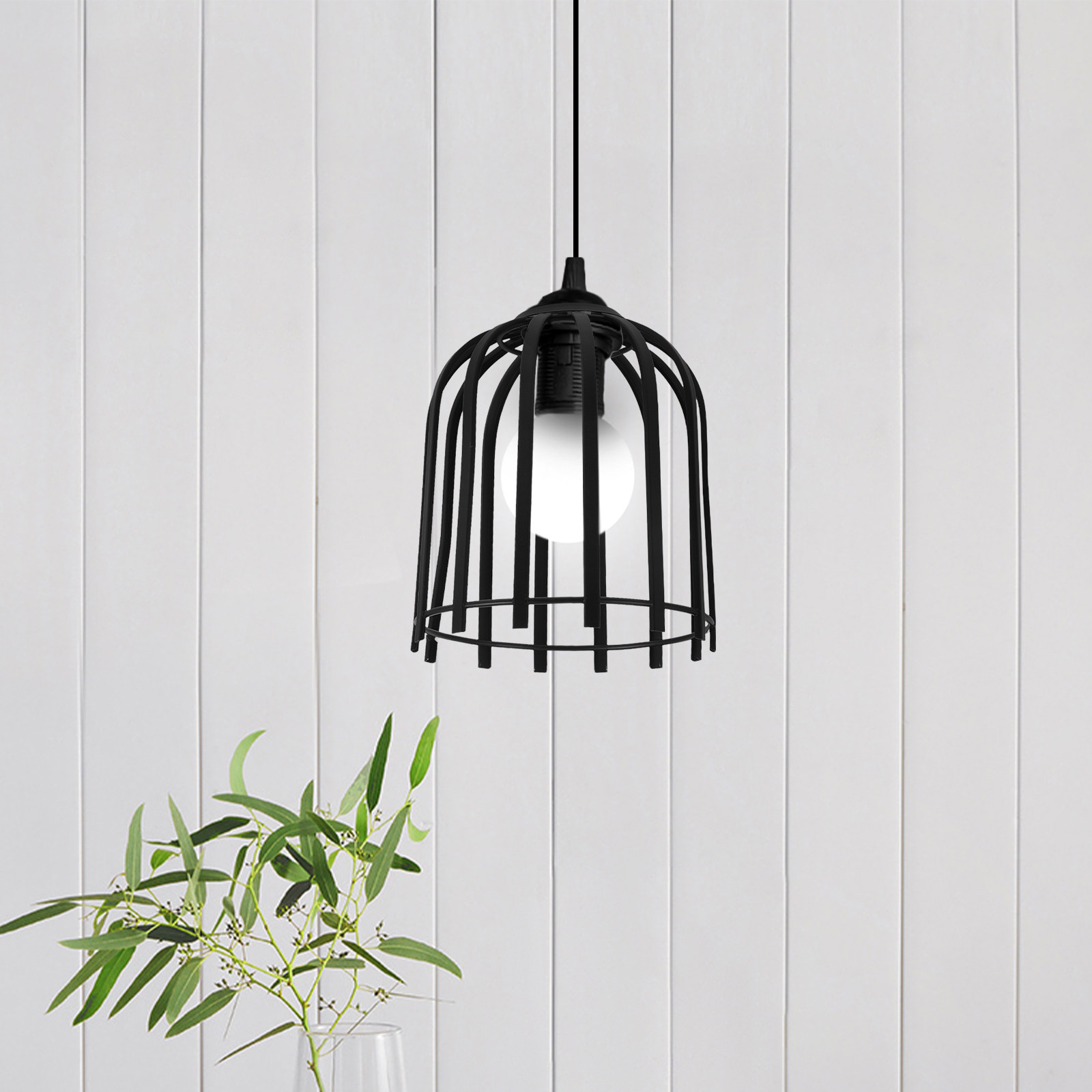 1Pcs Iron Wire Pendant Light S - Geometric Lamp Shade recension och pris