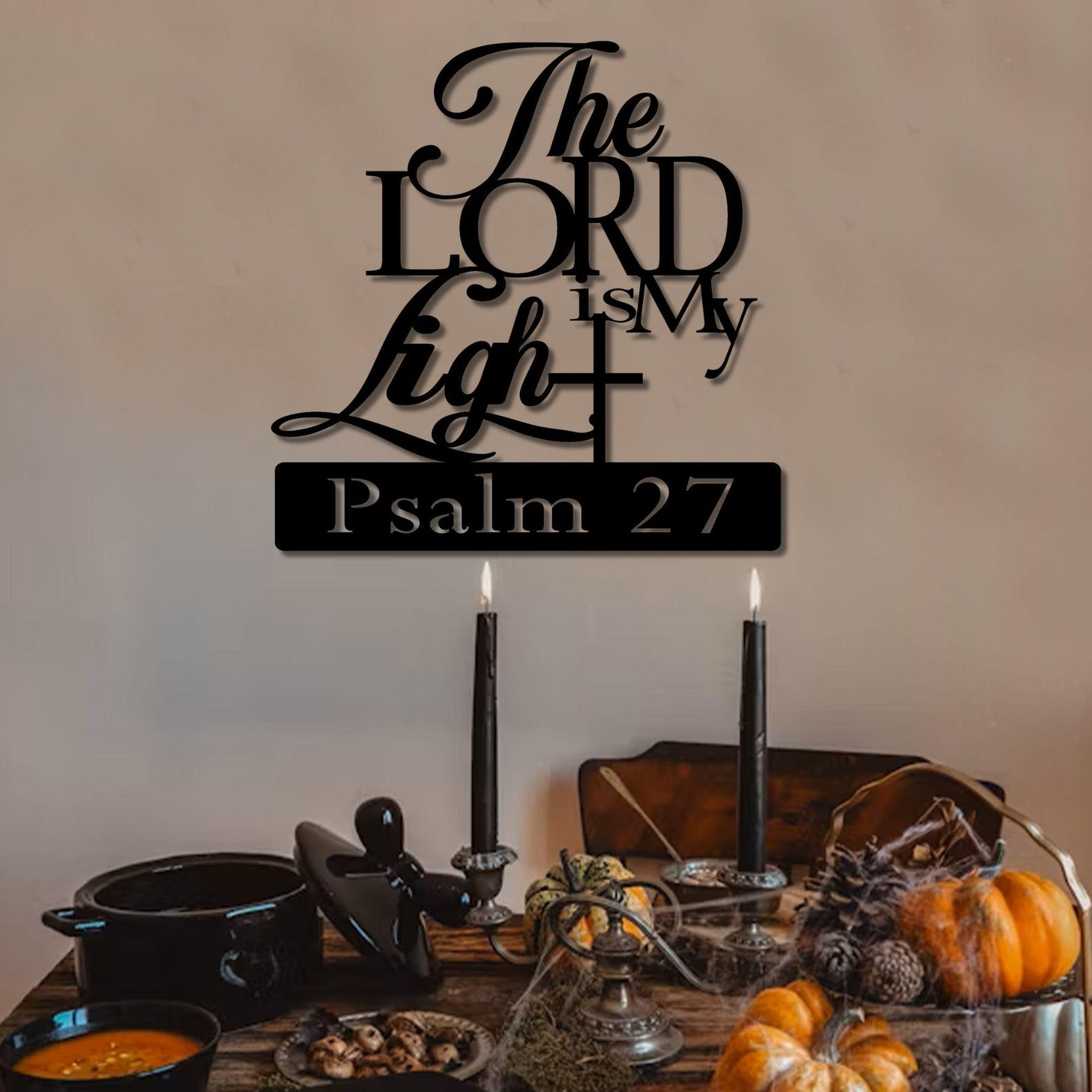 CIFBUY Iron Wall Art The Lord  - Lighting Metal Wall Decor recension och pris